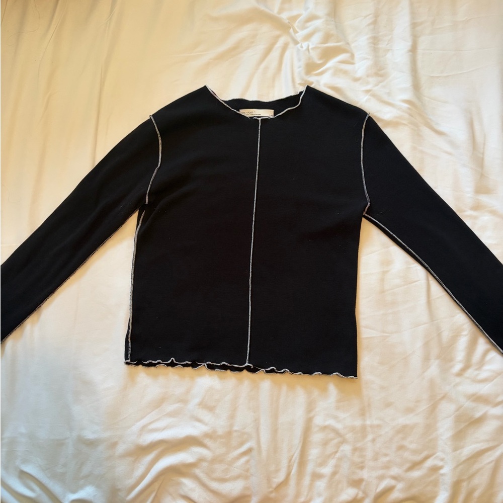 Contrast Stitch Long Sleeve